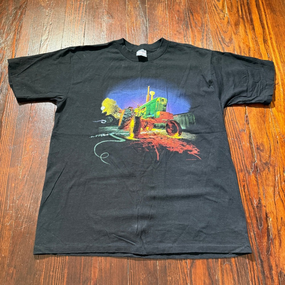Vintage The Tractors Band Shirt Mens XL Black 90s Single Stitch USA Tee